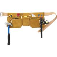Journeyman's Carpenter Tool Belt, Leather, Tan Les Distributions ICE