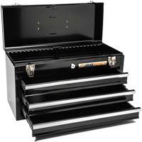 Boîte &agrave; outils portative, 20" la, 3 tiroirs, Noir Les Distributions ICE