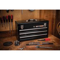 Boîte &agrave; outils portative, 20" la, 3 tiroirs, Noir Les Distributions ICE