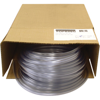 Tubing, Air/Water, 0.375" OD x 100' L, PVC, Clear, 55 PSI @ 20°C Les Distributions ICE