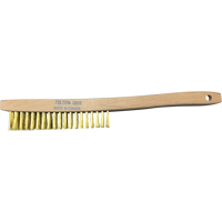 Curved-Handle Scratch Brushes, Brass, 4 x 19 Wire Rows, 14" Long Les Distributions ICE