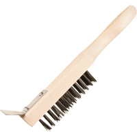 Scratch Brush With Scraper, Steel, 5 x 13 Wire Rows, 11-3/8" Long Les Distributions ICE