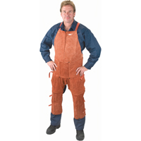 Tablier et jambi&egrave;res en cuir, Salopette &agrave; jambes fendues, 42" lo, Lava Brown Les Distributions ICE