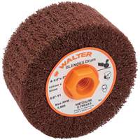 ALLSTEEL Blendex Surface Conditioning Drum, 4-1/4" Dia. x 2" W, 5/8"-11 Arbor, Medium Grit Les Distributions ICE