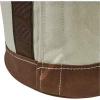 Sceau &agrave; fond en cuir, 17" h, Toile, Blanc Les Distributions ICE
