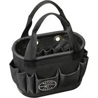 Seau a&eacute;rien &agrave; corps dur avec 29 poches, 14" lo x 10" h, Polyester, Noir Les Distributions ICE
