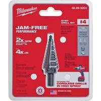 Foret &eacute;tag&eacute; no 4, 3/16" - 7/8", Incr&eacute;ments de 1/16", Acier rapide Les Distributions ICE