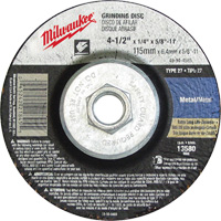 Meule, 4-1/2" x 1/8", Arbre 5/8"-11, Oxyde d'aluminium, Type 27 Les Distributions ICE