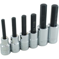 Hex Head Socket Set, Hex, 1/2" Drive, 6 Pcs Les Distributions ICE