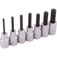 Hex Head Socket Set, Hex, 3/8" Drive, 7 Pcs Les Distributions ICE