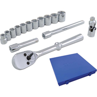 Socket & Attachment Set, 15 Pcs, 3/8" Drive Size Les Distributions ICE