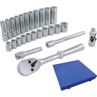 Socket & Attachment Set, 26 Pcs, 3/8" Drive Size, Deep Les Distributions ICE