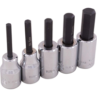 Hex Head Socket Set, Hex, 3/8" Drive, 5 Pcs Les Distributions ICE