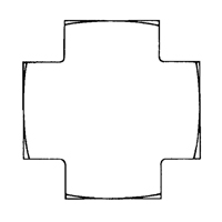 Cross 1/8" NPT Les Distributions ICE