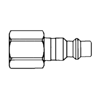 Quick Couplers - 1/2" Industrial, One Way Shut-Off - Plugs, 3/8" Les Distributions ICE