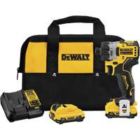 Trousse de tournevis &agrave; moteur sans balai Xtreme, 1/4", 12 V, 200 UWO couple max., Lithium-ion bloc-pile Les Distributions ICE