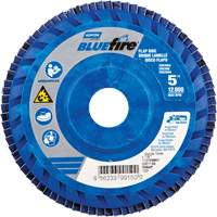 BlueFire R884P Coarse Grit Flap Disc, 5" x 7/8", Type 27, 60 Grit, Zirconia Alumina Les Distributions ICE