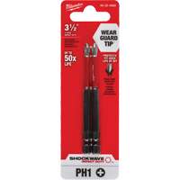 Embout de tournevis Shockwave Impact Duty, Phillips, Embout #1, Prise 1/4", Longueur 3-1/2" Les Distributions ICE