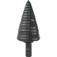 Foret &eacute;tag&eacute; &agrave; trous multiples no 12, 7/8" - 1-3/8", Incr&eacute;ments de 1/16", Acier rapide Les Distributions ICE
