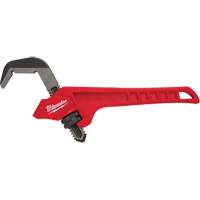 Cl&eacute; &agrave; tuyau hexagonale coud&eacute;e en acier, Cap des m&acirc;choires 2-5/8", Longueur 10-1/2", Fini Rev&ecirc;tement en poudre, Prise Ergonomique Les Distributions ICE
