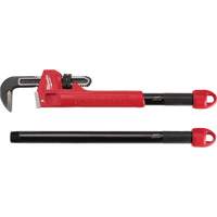 Cl&eacute; &agrave; tuyau adaptable Cheater, Cap des m&acirc;choires 2-1/2", Longueur 18"/24"/10", Fini Rev&ecirc;tement en poudre, Prise Ergonomique Les Distributions ICE