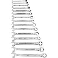 Ratcheting Wrench Set, Combination, 15 Pieces, Metric Les Distributions ICE