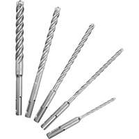 Trousse de forets &agrave; 4 cannelures pour perceuse &agrave; percussion MX4, 5 morceaux, Carbure Les Distributions ICE