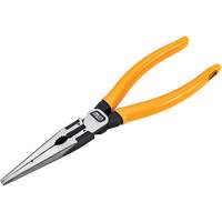 Pitbull Dipped Handle Long Nose Pliers, 8" L Les Distributions ICE