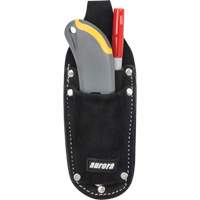 Utility Pouch, Knife Holder, Leather, 3 Pockets Les Distributions ICE