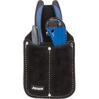Utility Pouch, Knife Holder, Leather, 3 Pockets Les Distributions ICE