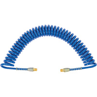 APUB-3825 Recoil Air Hose with Swivel Fittings & Protective Spring, Air, 3/8" ID x 25' L, Polyurethane Les Distributions ICE