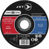Meule &agrave; tronçonner Power-Xtreme A46PX, 4-1/2" x 1/16", Arbre de 7/8", Type 1, 13 300 Tr/min Les Distributions ICE