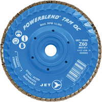Disque &agrave; feuillets PowerBlend TRM QC ajustable, 4-1/2" x 5/8"-11, Type 27, Grain Z60, Alumine de zirconium Les Distributions ICE