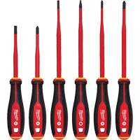 Insulated Slim Tip Screwdriver Set, 6 Pcs., Magnetic Les Distributions ICE