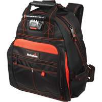 Lighted Tool Backpack, Black/Red, Ballistic/Polyester Les Distributions ICE