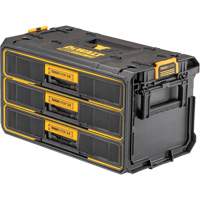 Unit&eacute; &agrave; trois tiroirs ToughSystem 2.0, 21-4/5" x 12-3/10" x 12-3/5", Noir/Jaune Les Distributions ICE