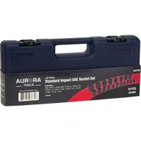 SAE Socket Set, 19 Pcs, Impact, 1/2" Drive Size Les Distributions ICE