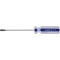 Tournevis &agrave; fente bleu transparent avec bandes , Tige de 1/8", Ronde, Prise en Plastique Les Distributions ICE