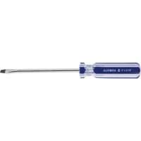 Tournevis &agrave; fente bleu transparent avec bandes, Tige de 3/16", Ronde, Prise en Plastique Les Distributions ICE