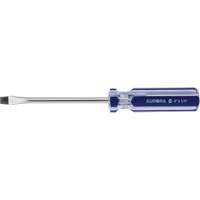 Tournevis &agrave; fente bleu transparent avec bandes, Tige de 1/4", Ronde, Prise en Plastique Les Distributions ICE