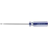 Tournevis &agrave; fente bleu transparent avec bandes, Tige de 5/16", Ronde, Prise en Plastique Les Distributions ICE