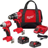 Compact Brushless 2-Tool Combo Kit, Lithium-Ion, 18 V Les Distributions ICE