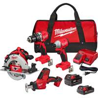 4-Tool Combo Kit, Lithium-Ion, 18 V Les Distributions ICE