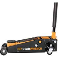 Heavy-Duty Floor Jack, 3 Ton(s) Capacity, 5-1/4" Lowered, 18-1/4" Raised, Manual Hydraulic Les Distributions ICE
