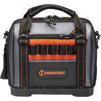 14" Tradesman Closed Top Tool Bag, Polyester, 32 Pockets, Black/Grey Les Distributions ICE