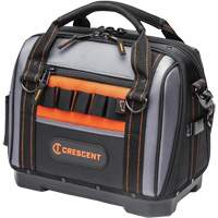 14" Tradesman Closed Top Tool Bag, Polyester, 32 Pockets, Black/Grey Les Distributions ICE