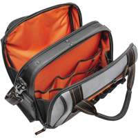 14" Tradesman Closed Top Tool Bag, Polyester, 32 Pockets, Black/Grey Les Distributions ICE