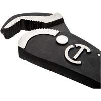 Cl&eacute; bimat&eacute;riau auto-ajustable pour tuyau, Cap des m&acirc;choires 1-1/2", Longueur 12", Fini Oxyde noir, Prise Coussin&eacute;e Les Distributions ICE