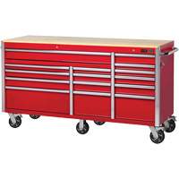 PRC7215 Armoire roulante de s&eacute;rie Pro, 15 tiroirs, 72" la x 24" p x Rouge Les Distributions ICE