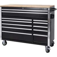 HDRC5212 Armoire mobile de s&eacute;rie HD, 12 tiroirs, 51-1/4" la x 21" p x 40-3/10" h, Noir Les Distributions ICE